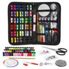 Anpro 172pcs Portable Travel Sewing Box Kit, Sew Set Needle and Thread, Multifunctional and Convenient Sewing Set with Steel Scissors for Home