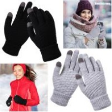 Anpro Winter Gloves for Women (2 Pairs ), Touchscreen Warm Knit Elastic Gloves with Fleece Lined Christmas Gifts