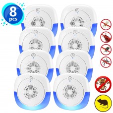 Ultrasonic Pest Repeller (8 PACK), Anpro Mouse Repellent Electronic Pest Repellent Ultrasonic Plug in Indoor Pest Control, Ultrasonic Pest Repellent for Home,Kitchen, Office, Warehouse, Hotel