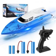 2.4GHZ RC Boat with 2 Batteries, Anpro Remote Control Racing Boats 25 KM/H Speed