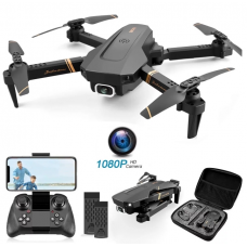 Anpro Foldable Drone with 1080P HD Camera for Kids and Adults, RC Quadcopter with FPV WiFi Camera & 2 Batteries, One Key Take off/Landing, Trajectory Flight, App Control, Black