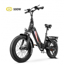 Zacro 500W Electric Bike for Adult, 26" Electric Commuter Bicycle, 48V Samsung Battery Folding Electric Mountain Bike, Adjustable Speed Beach Ebikes for Adults with Dual Shock Absorber