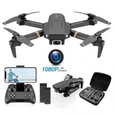 Remote Control Foldable Drone with 1080P HD Camera for Adults and Kids, FPV Live Video RC Quadcopter Toy Drone One Key Start / Landing (2 Batteries and Carrying Bag)