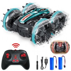 Amphibious Car, 2.4GHz 4WD RC Stunt Car Remote Control Land Water Cars for Kids